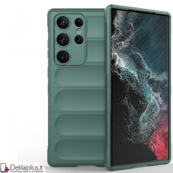 Magic Shield guminis dėklas - žalias (Samsung S23 Ultra)